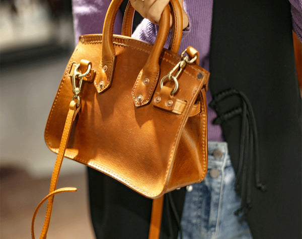 DEEPKEE original nubuck handmade full-grain genuine leather cowhide bag DEEPKEE LEATHER Replica Birkin Inspired Bags Shoulder Bags M220411