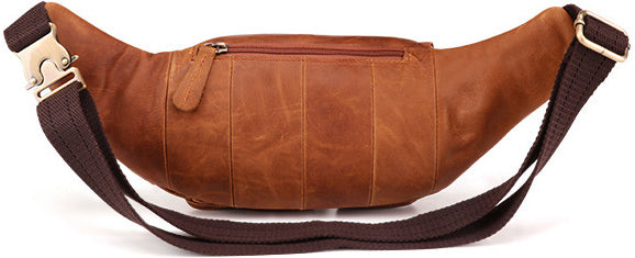DEEPKEE original nubuck handmade full-grain genuine leather cowhide bag The Ultimate Leather Fanny Pack #6375