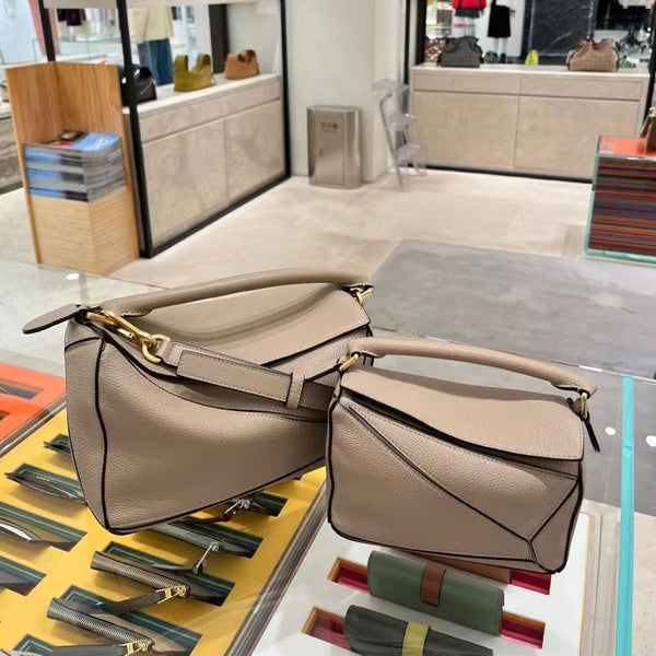 DEEPKEE original nubuck handmade full-grain genuine leather cowhide bag The Puzzle Edge bag in classic calfskin #688