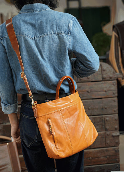 DEEPKEE original nubuck handmade full-grain genuine leather cowhide bag VOYAGER SHOPPER TOTE/ horsehide BRIEFCASES No.31008