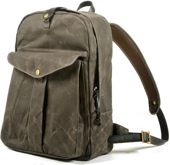 DEEPKEE original nubuck handmade full-grain genuine leather cowhide bag Outdoor canvas mountaineering backpack #5035
