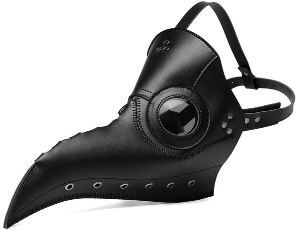 DEEPKEE original nubuck handmade full-grain genuine leather cowhide bag Gothic Plague Doctor Crow Mask Props Cosplay Steampunk Raven Costume #FPBM062