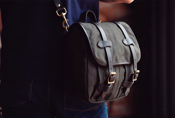 DEEPKEE original nubuck handmade full-grain genuine leather cowhide bag Portable Cycling Messenger Bags #70232
