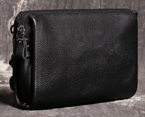 DEEPKEE original nubuck handmade full-grain genuine leather cowhide bag DEEPKEE HANDMADE | Genuine Leather Zip Around Wallet Clutch Wristlet Travel Long Purse No.J083