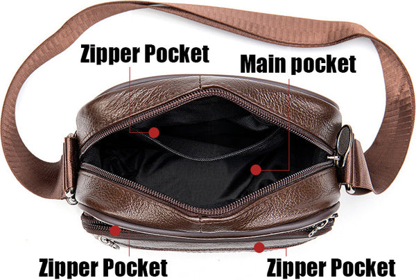 DEEPKEE original nubuck handmade full-grain genuine leather cowhide bag Deepkee Handcraft leather shoulder crossbody small bag #1180500