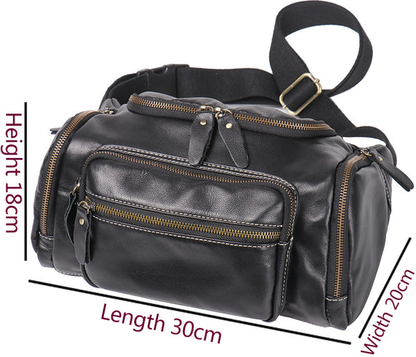 DEEPKEE original nubuck handmade full-grain genuine leather cowhide bag Adrian Zippered Bag No.3726