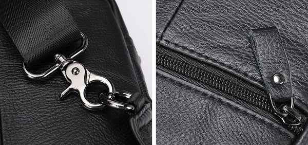 DEEPKEE original nubuck handmade full-grain genuine leather cowhide bag Deepkee Handcraft Crossbody Sling Bags #9000