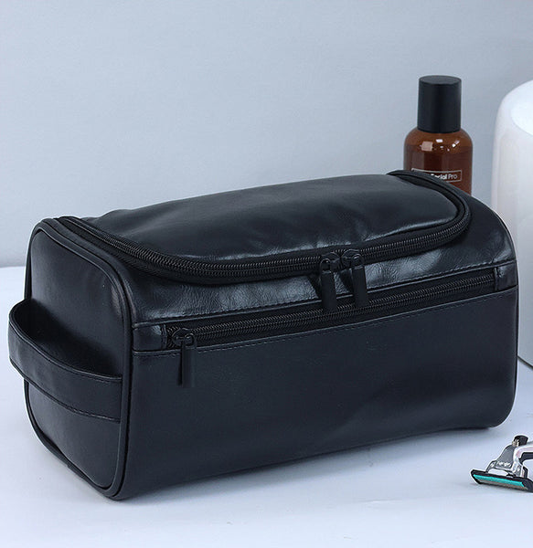 DEEPKEE original nubuck handmade full-grain genuine leather cowhide bag The PU Toiletry Bag #4013