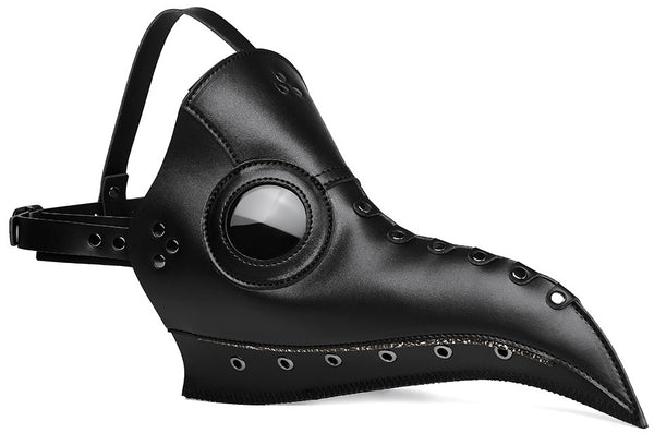 DEEPKEE original nubuck handmade full-grain genuine leather cowhide bag Gothic Plague Doctor Crow Mask Props Cosplay Steampunk Raven Costume #FPBM062