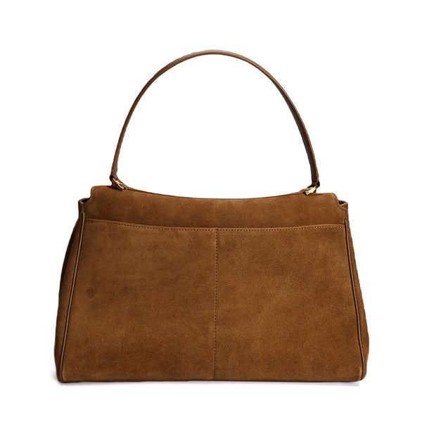 DEEPKEE original nubuck handmade full-grain genuine leather cowhide bag DEEPKEE 磨砂牛皮手提包  80608號