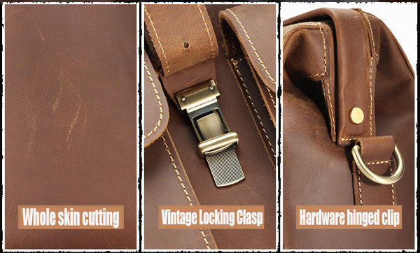 DEEPKEE original nubuck handmade full-grain genuine leather cowhide bag TOP GRAIN LEATHER BRIEFCASE BAG #3133