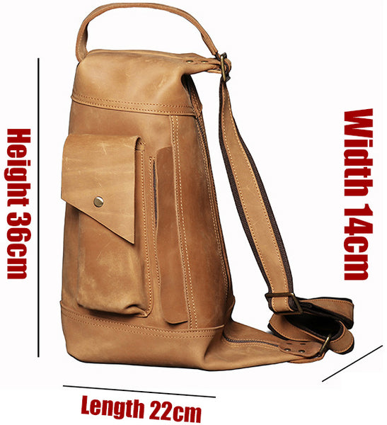 DEEPKEE original nubuck handmade full-grain genuine leather cowhide bag San Francisco 49ers Mountaineering bag No.30149