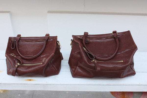 DEEPKEE original nubuck handmade full-grain genuine leather cowhide bag Crystal Vegetable Tanned Cowhide Pandora Box Biker Bag KM-23713