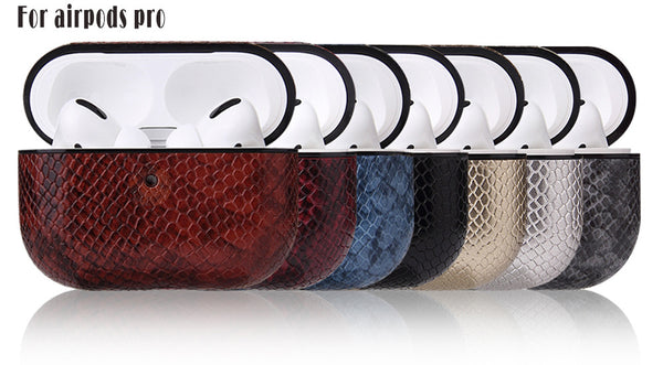 DEEPKEE original nubuck handmade full-grain genuine leather cowhide bag Airpods Pro Case Personalized Python PU Leather Monogram Customized Gift Engraved cute airpod cases apple airpods custom gift