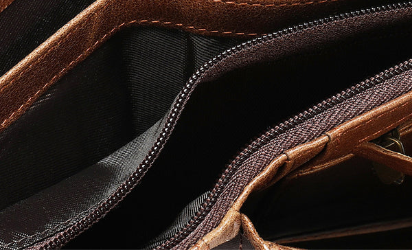 DEEPKEE original nubuck handmade full-grain genuine leather cowhide bag BIFOLD COMPACT WALLET NO.8064