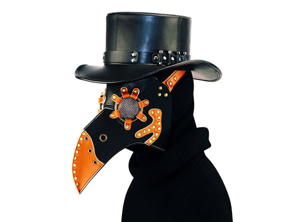 DEEPKEE original nubuck handmade full-grain genuine leather cowhide bag PLAGUE DR. STEAMPUNK #HG65007