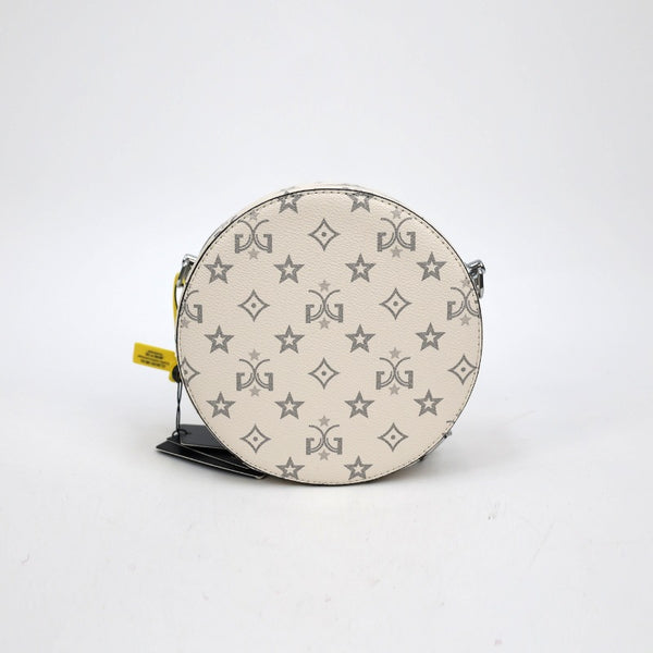 DEEPKEE original nubuck handmade full-grain genuine leather cowhide bag DEEPKEE HANDMADE LEATHER Miss Gail Luxury OOTD Round Crossbody Bag #G1144