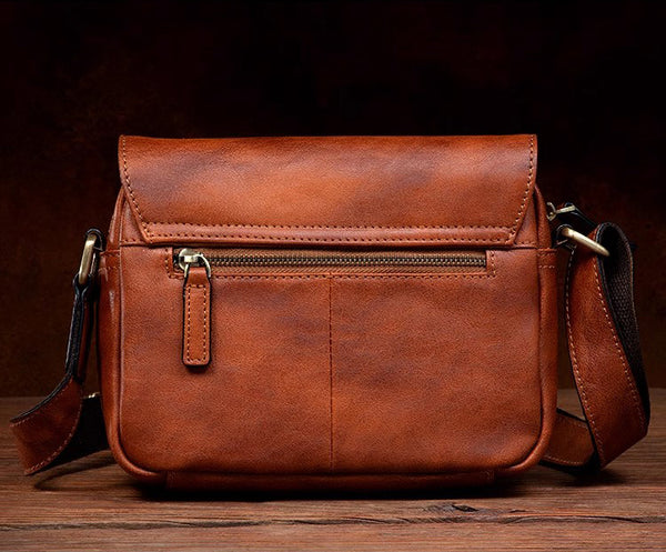 DEEPKEE original nubuck handmade full-grain genuine leather cowhide bag The DEEPKEE Flap Messenger Bag #5130