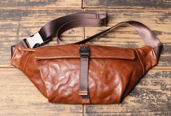 DEEPKEE original nubuck handmade full-grain genuine leather cowhide bag Charlie Cross-body Backpack No.30297