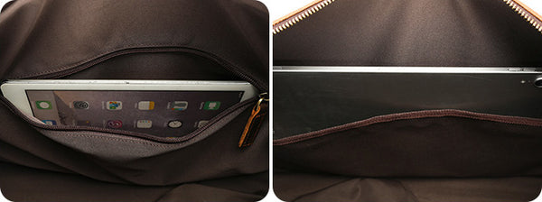 DEEPKEE original nubuck handmade full-grain genuine leather cowhide bag The Borsone Duffel Bag #1125