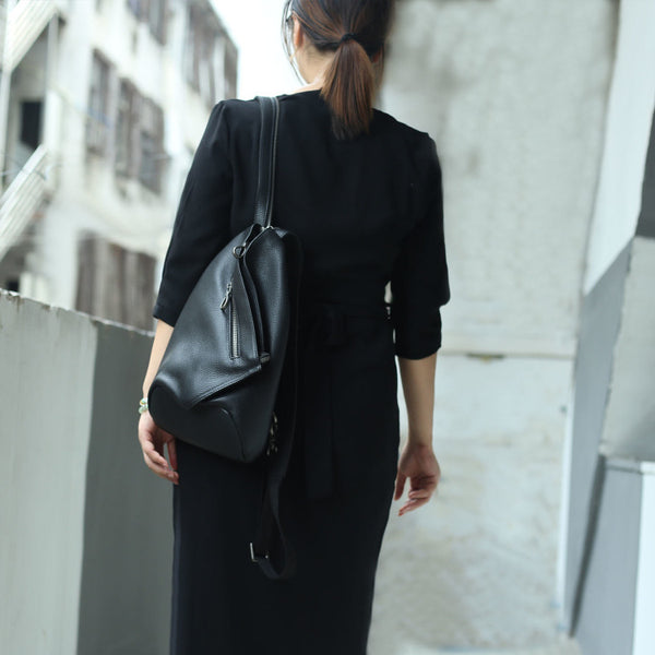 DEEPKEE original nubuck handmade full-grain genuine leather cowhide bag Deepkee Leather Unisex Dual-use Bag Backpack #SJ007