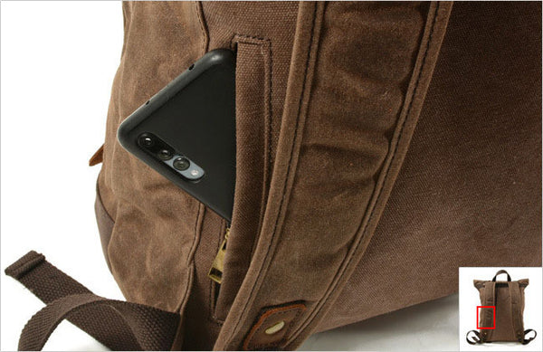 DEEPKEE original nubuck handmade full-grain genuine leather cowhide bag Cross Mountaineering Backpacks #9505