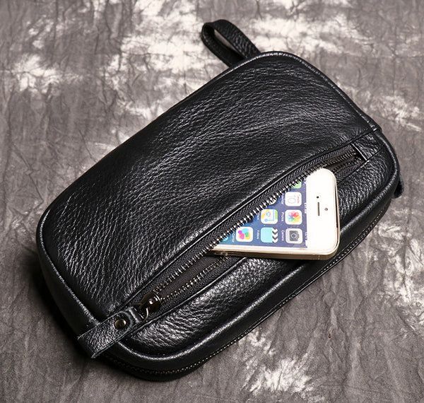 DEEPKEE original nubuck handmade full-grain genuine leather cowhide bag DEEPKEE LEATHER | Carlton Clutch Bag No.J082