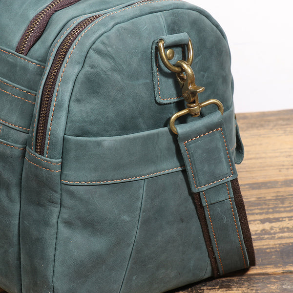 DEEPKEE original nubuck handmade full-grain genuine leather cowhide bag The Cambridge Travel Luggage Bag #0571-1