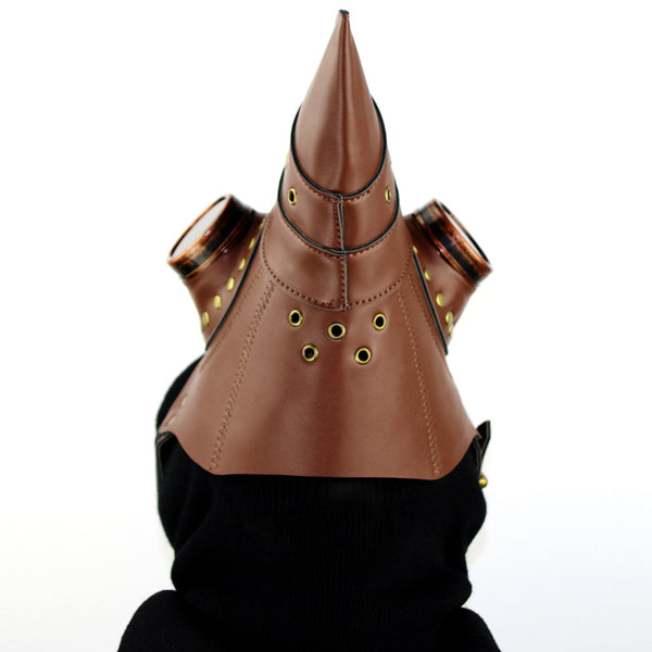 DEEPKEE original nubuck handmade full-grain genuine leather cowhide bag Steampunk Plague Doctor Bird Mask Long Nose Beak Halloween Costume #HG080