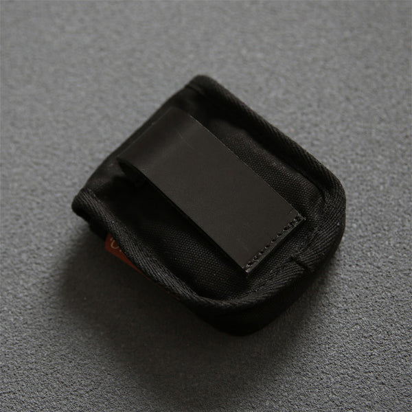 DEEPKEE original nubuck handmade full-grain genuine leather cowhide bag Retro waxed canvas mini storage bag(Cigarette Case) #FR603