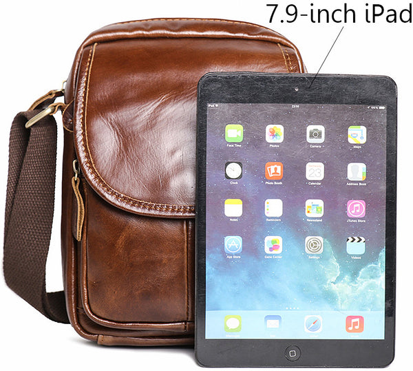 DEEPKEE original nubuck handmade full-grain genuine leather cowhide bag The Coarse Compact Vintage Leather Crossbody Bag #632-1