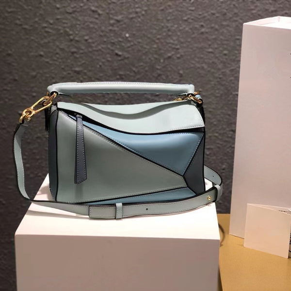 DEEPKEE original nubuck handmade full-grain genuine leather cowhide bag The Puzzle Edge bag in classic calfskin #688