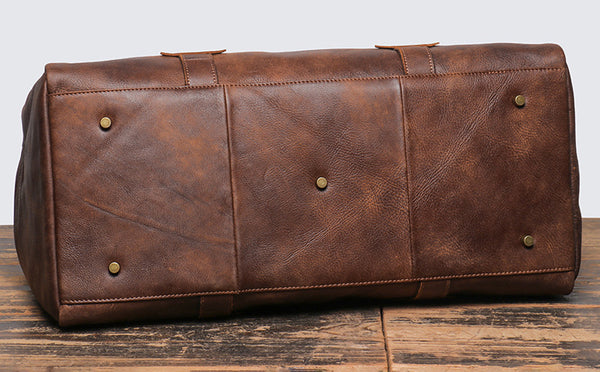 DEEPKEE original nubuck handmade full-grain genuine leather cowhide bag Marty Nubuck Duffle Bag No.S1618