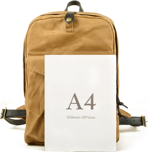 DEEPKEE original nubuck handmade full-grain genuine leather cowhide bag Outdoor canvas mountaineering backpack #5035