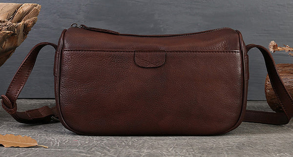 DEEPKEE original nubuck handmade full-grain genuine leather cowhide bag Unisex Leather Boston Bag No.9096