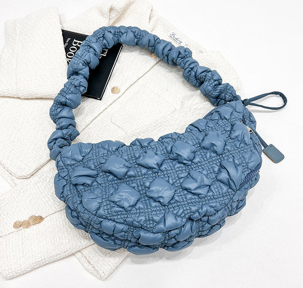 DEEPKEE original nubuck handmade full-grain genuine leather cowhide bag Gnocchi Bag Cross-Body Cozy Bag 雲朵包 WXQ-2