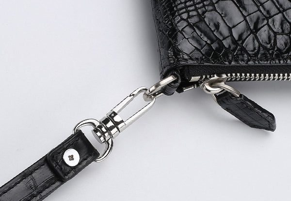 DEEPKEE original nubuck handmade full-grain genuine leather cowhide bag Crocodile Leather Clutch Bag For Men #2024