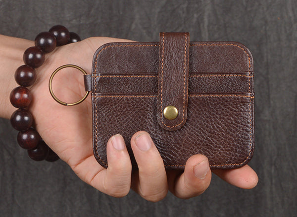 DEEPKEE original nubuck handmade full-grain genuine leather cowhide bag DEEPKEEE HANDMADE | Aged Style Basic Card Holder No.J032