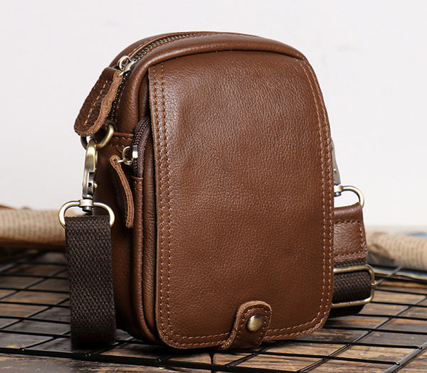 DEEPKEE original nubuck handmade full-grain genuine leather cowhide bag 2 in 1 Shoulder Bag,Genuine Leather Crossbody Waist Belt Bag No.8133