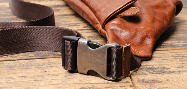 DEEPKEE original nubuck handmade full-grain genuine leather cowhide bag Charlie Cross-body Backpack No.30297