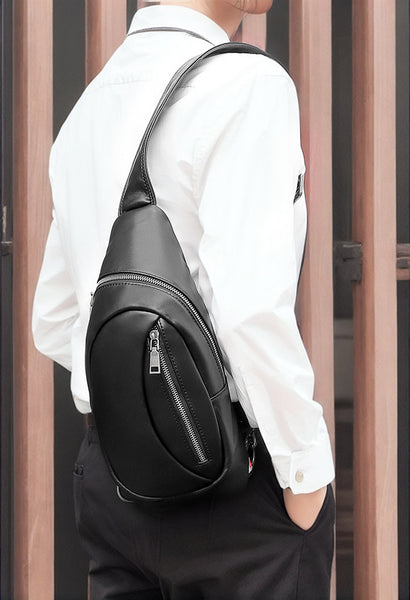 DEEPKEE original nubuck handmade full-grain genuine leather cowhide bag Deepkee Handcraft Cowhide Crossbody Sling Diagonal Bag #4022