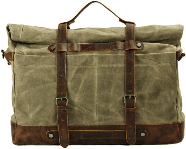 DEEPKEE original nubuck handmade full-grain genuine leather cowhide bag DEEPKEE ® Travel Duffle Bag a.k.a #5166