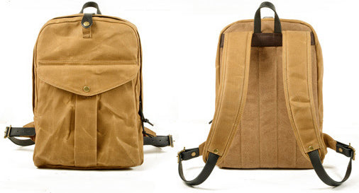 DEEPKEE original nubuck handmade full-grain genuine leather cowhide bag Outdoor canvas mountaineering backpack #5035