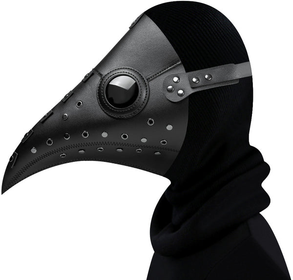 DEEPKEE original nubuck handmade full-grain genuine leather cowhide bag Outfit Steampunk Bird Mask Cosplay Masquerade Mask #FPBM030