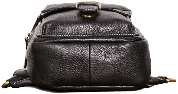 DEEPKEE original nubuck handmade full-grain genuine leather cowhide bag Advanced Sling bag No.30177