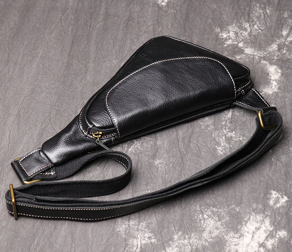 DEEPKEE original nubuck handmade full-grain genuine leather cowhide bag Handmade sling bag No.30036