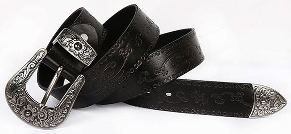 DEEPKEE original nubuck handmade full-grain genuine leather cowhide bag Personalized Carved Trend Belt #211216