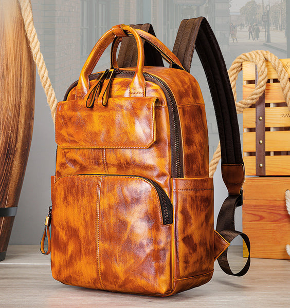 DEEPKEE original nubuck handmade full-grain genuine leather cowhide bag DEEPKEE HANDMADE Leather Business Shoulder Bag #816