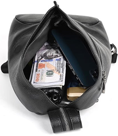 DEEPKEE original nubuck handmade full-grain genuine leather cowhide bag Deepkee Leather Unisex Dual-use Bag Backpack #SJ007