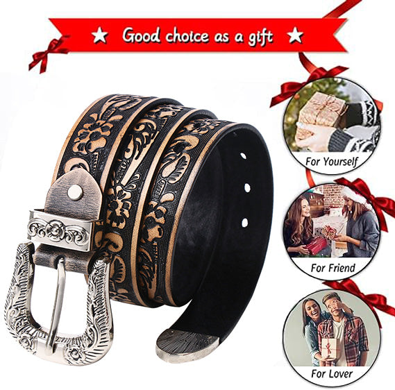 DEEPKEE original nubuck handmade full-grain genuine leather cowhide bag Amazing Genuine Leather / Vintage Gothic Design Belt #99744